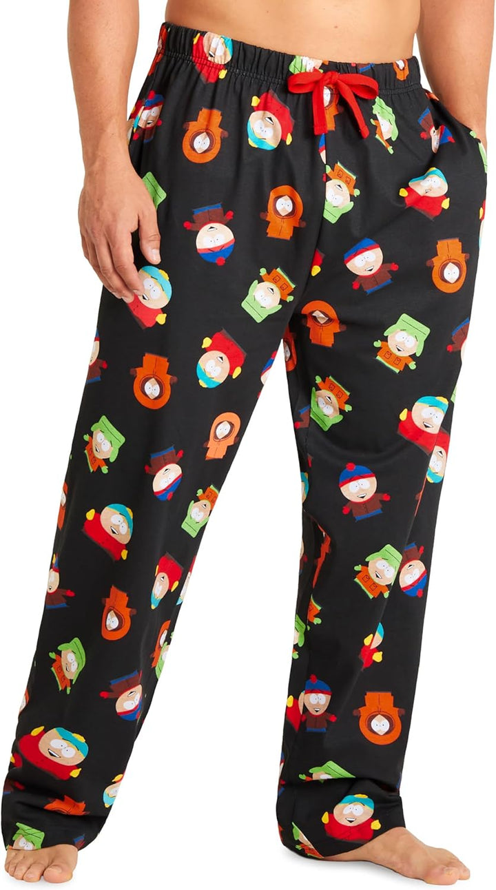 South Park Herren Lang Pyjamahose - bequemer Schlafanzug S Mehrfarbig, S Mehrfarbig