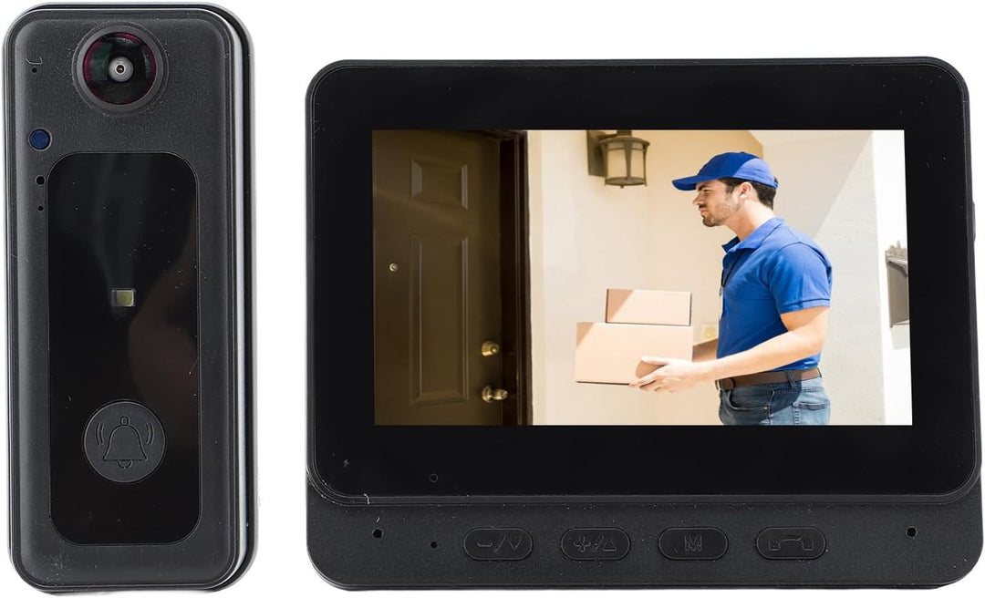Annadue WiFi Drahtlose Video-Türsprechanlage, 1080P-Türklingelkamera mit, Video-Gegensprechanlage mi