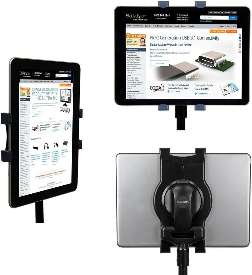 StarTech.com Stativ Tablet Ständer für 7 Zoll, 11 Zoll Tablets, Mobiles Tablet Dreifussstativ mit Tr