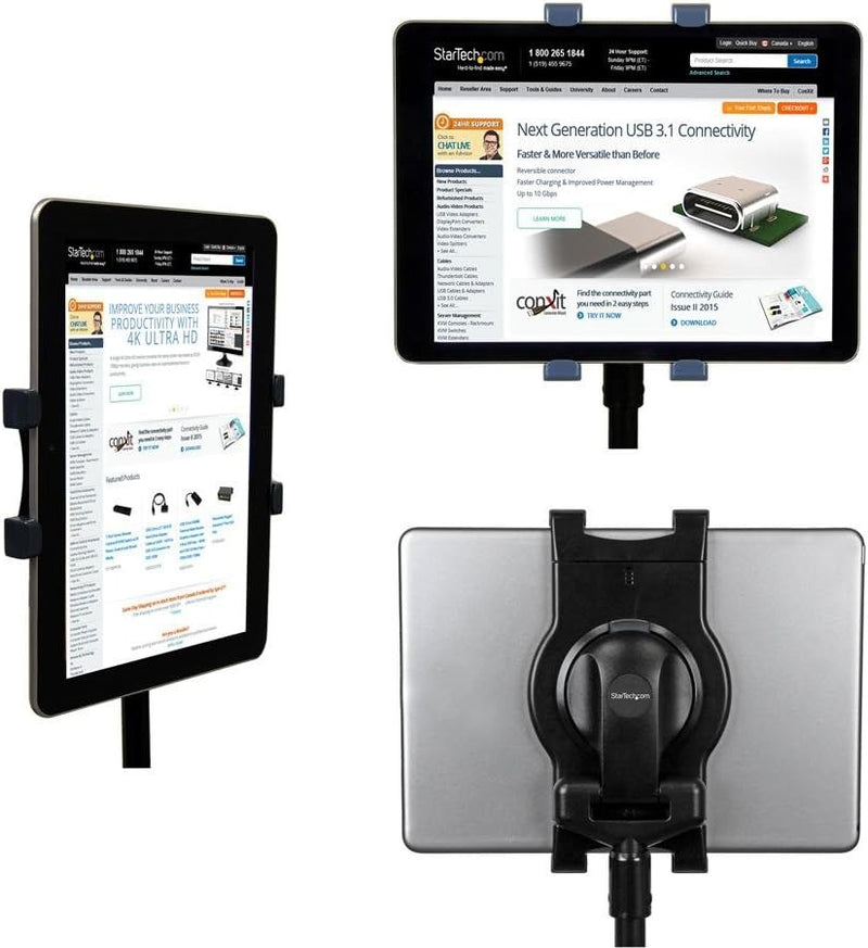 StarTech.com Stativ Tablet Ständer für 7 Zoll, 11 Zoll Tablets, Mobiles Tablet Dreifussstativ mit Tr