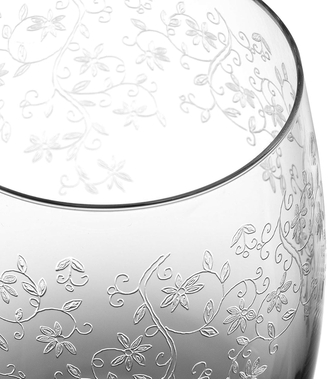 Leonardo Chateau Trink-Gläser 6er Set, Glas-Becher mit floralem Muster, spülmaschinenfeste Wasser-Gl