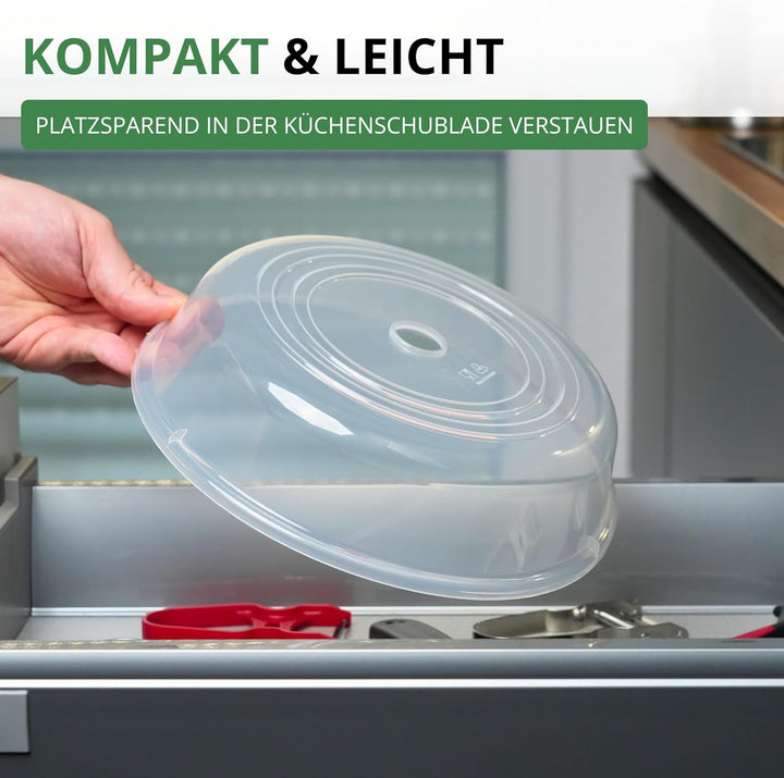 Westmark Mikrowellen-Teller-Abdeckhauben, 2 Stück, Durchmesser: 25 cm, Kunststoff, Transparent, 2245