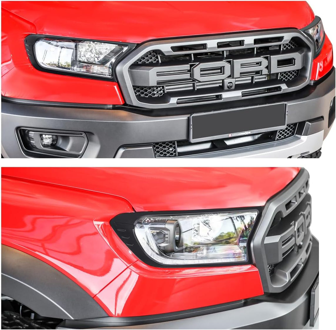 JHCHAN Scheinwerferabdeckung Frontlampe Schutzabdeckung für Ford Ranger T7 T8 2015-2022 Wildtrak XL