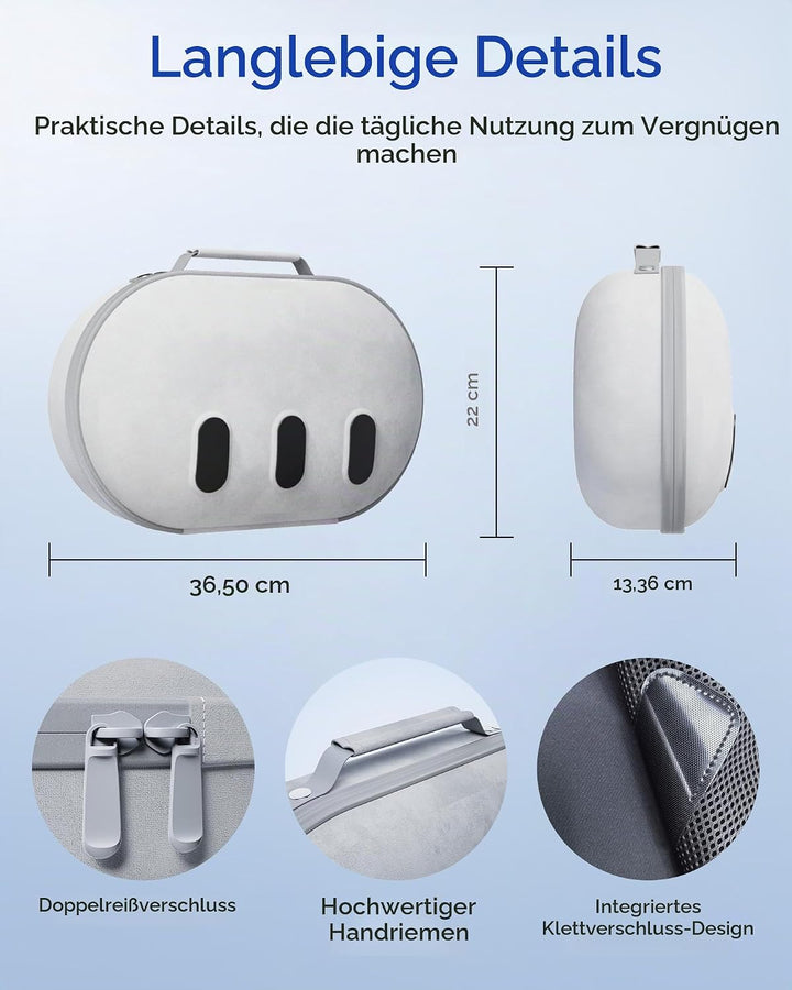 Aubika für Mate Quest 3 Tasche, Harte Case für Oculus Quest 3 Zubehör, Kompatibel mit Quest 2/Pico 4