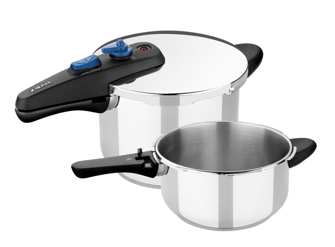 Monix Schnell – , Set von 2 Schnellkochtopf, für Kochfeld schnell, 4 + 6 L