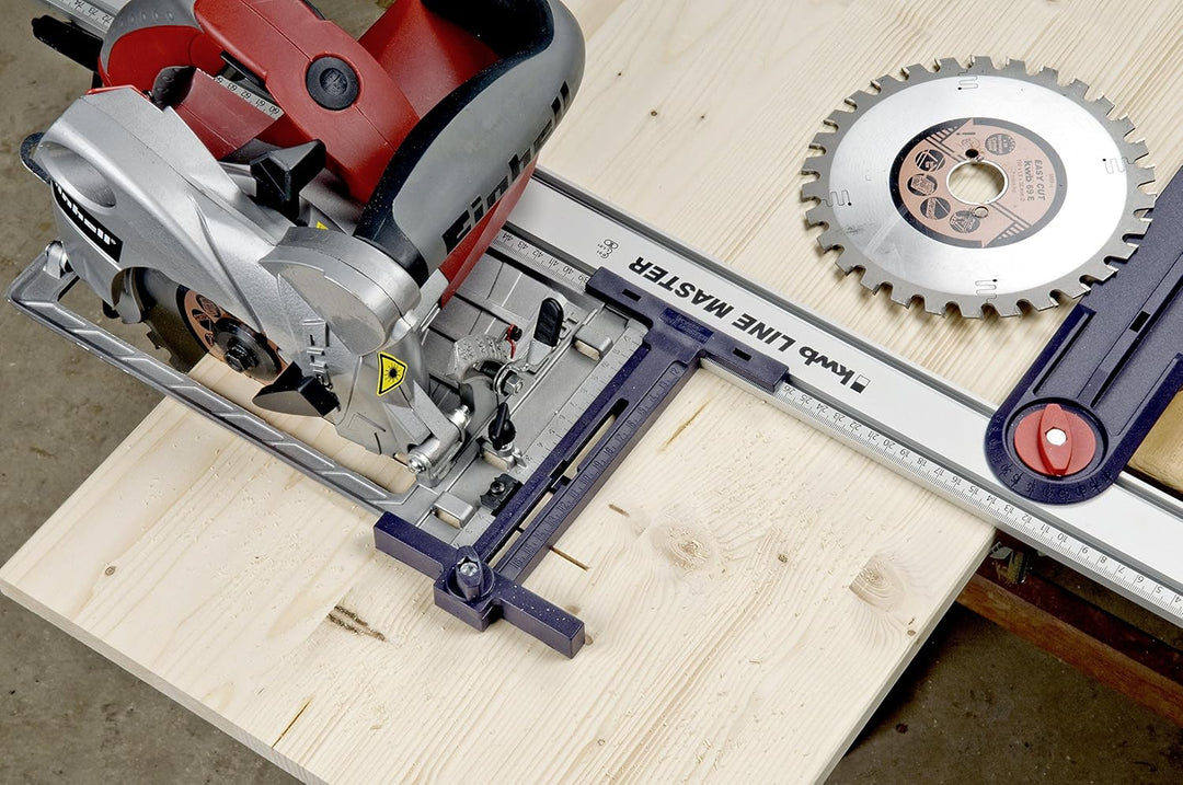 kwb LINE MASTER Präzisionslineal– 800-mm Länge, Universal-Führungsschiene für Kreissäge, Stichsäge u