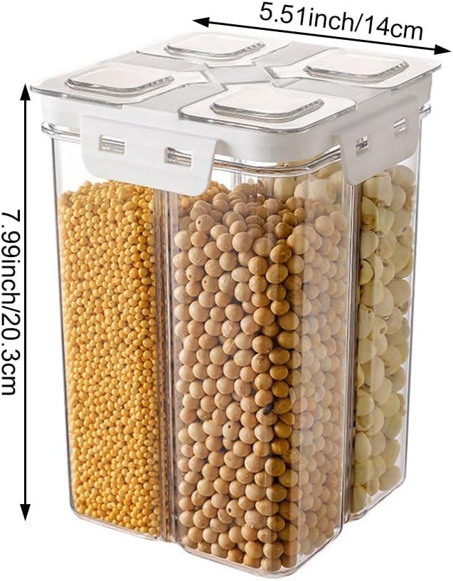 4 Gitter, Versiegeltes Glas, Müsli-aufbewahrungsbox, Frischhaltebox, Lebensmittelaufbewahrungsbehält