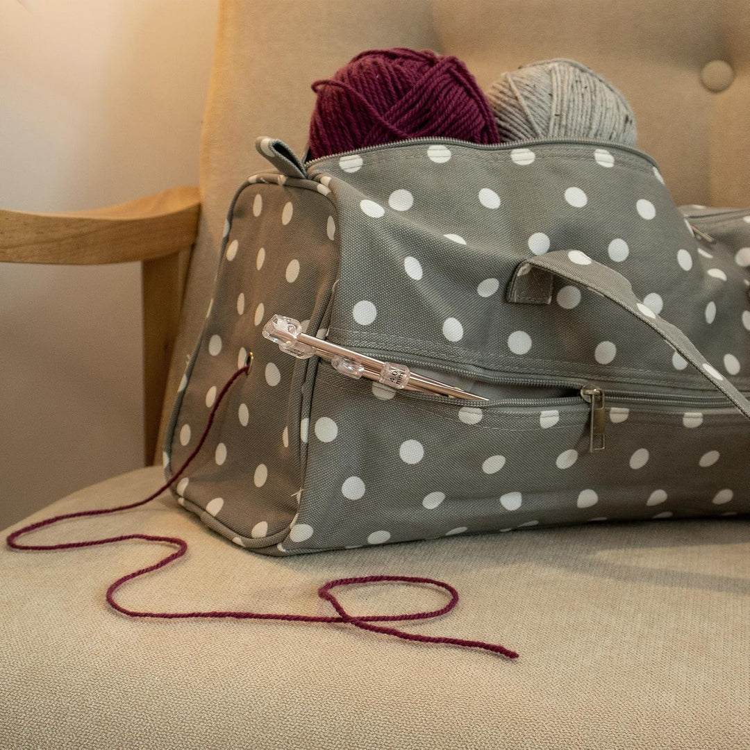 Hobby Gift Sewing Machine Bag Stricktasche, Baumwollmischung, Grau, 16 x 43 x 19cm Grauer Fleck, Gra