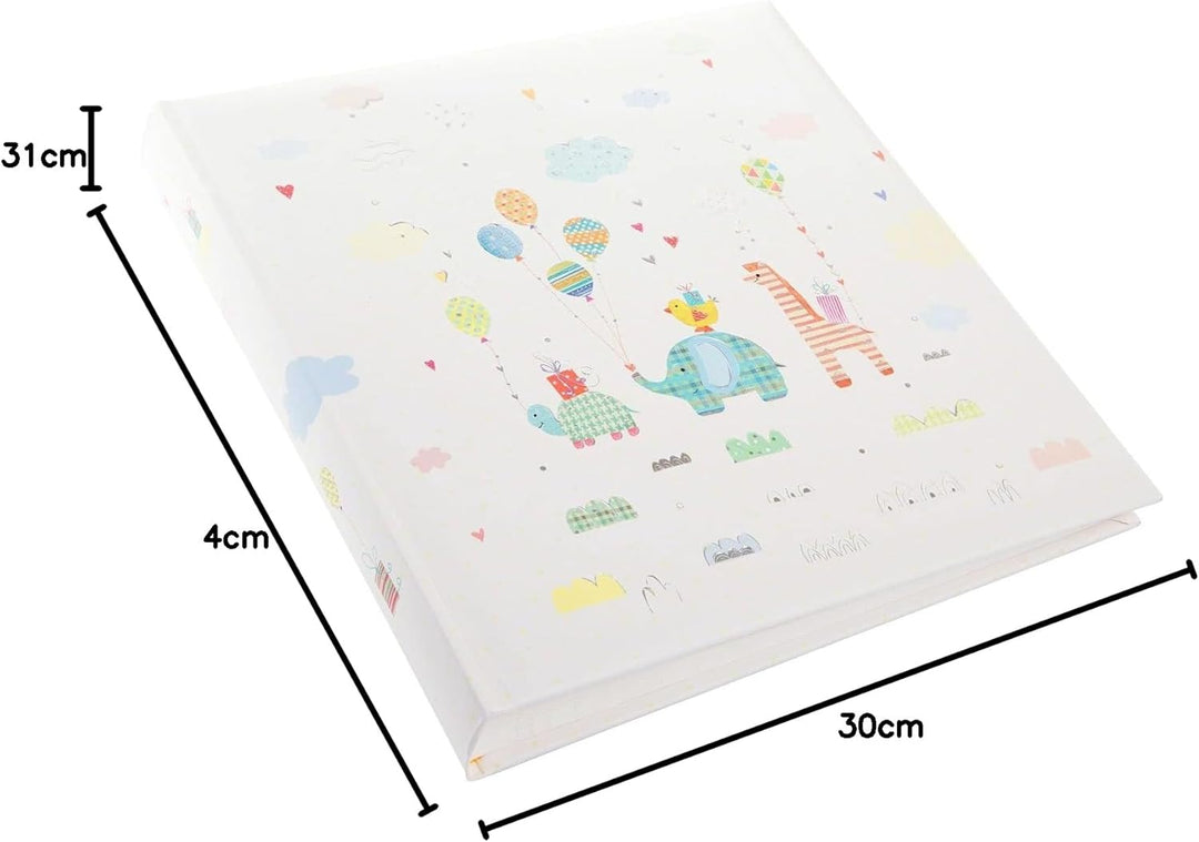 goldbuch 15 469 Babyalbum Animal Parade, Babybuch 30 x 31 x 4 cm, Fotoalbum mit 58 weissen Blankosei