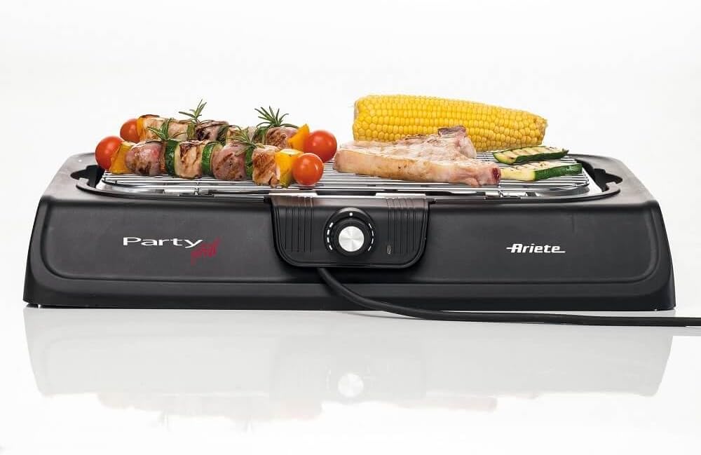 Ariete 00C073300AR0 Party Grill 733 - elektrischer Tischgrill, 2200 W, schwarz 723, 723