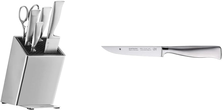 WMF Grand Gourmet Messerblock mit Messerset 6teilig, Made in Germany, 4 Messer geschmiedet & Grand G