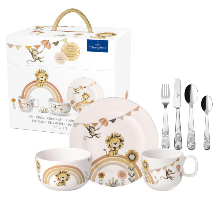 Villeroy & Boch – Boho kids Roar like a lion Kindergeschirr Set 7tlg., Kindergeschirr Porzellan und