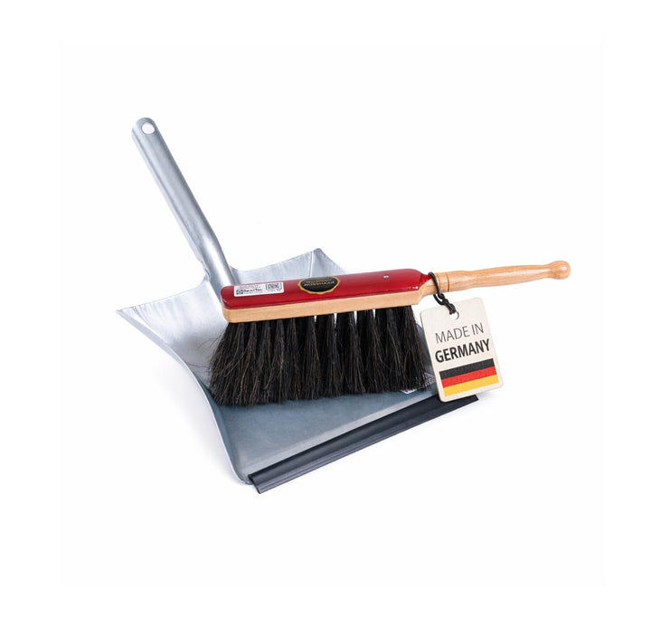 Qualitäts Kehrgarnituren Kehrsets von BawiTec Handfeger und Kehrschaufel Kehrblech mit Griff stabile