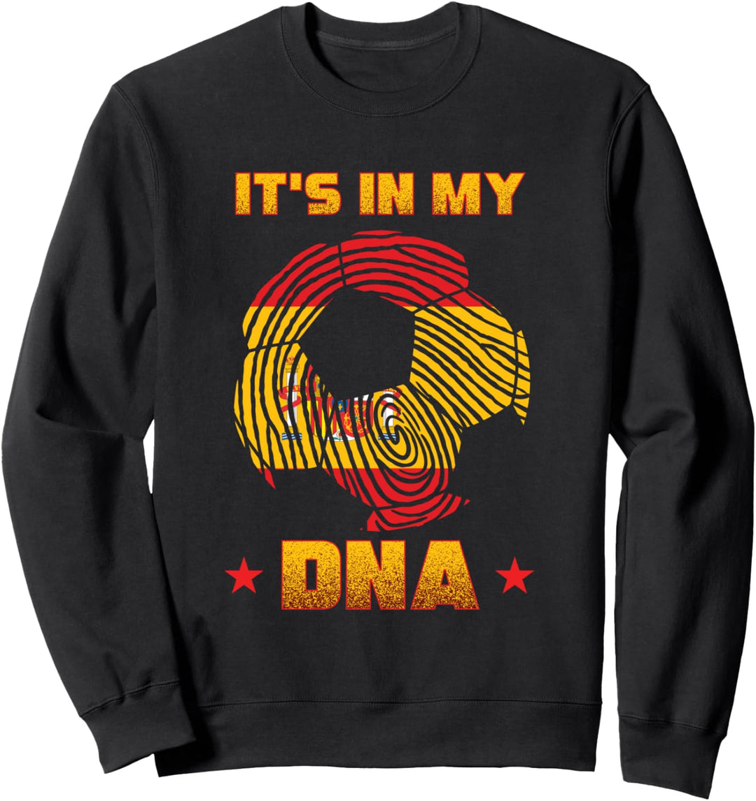 In Meiner DNA Spanien Mannschaft Fussball Fussball Spieler Sweatshirt