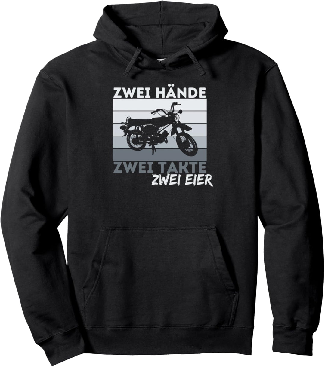Zwei Hände Zwei Takte Simson DDR Moped Zweitakt Vintage Pullover Hoodie