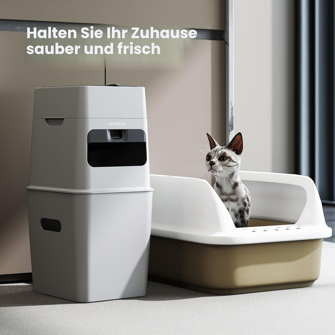 Neakasa PooGuard Katzenstreu-Entsorgungsbehälter, 9,2L Mülleimer für Katzenstreu, Hundekot und Winde