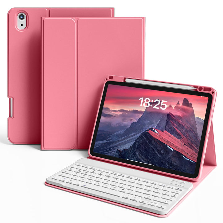 Hülle mit Tastatur für iPad Air 11 Zoll (2025 M3/2024 M2), iPad Air 5./4. Gen(2022/2020) 10.9 Zoll,