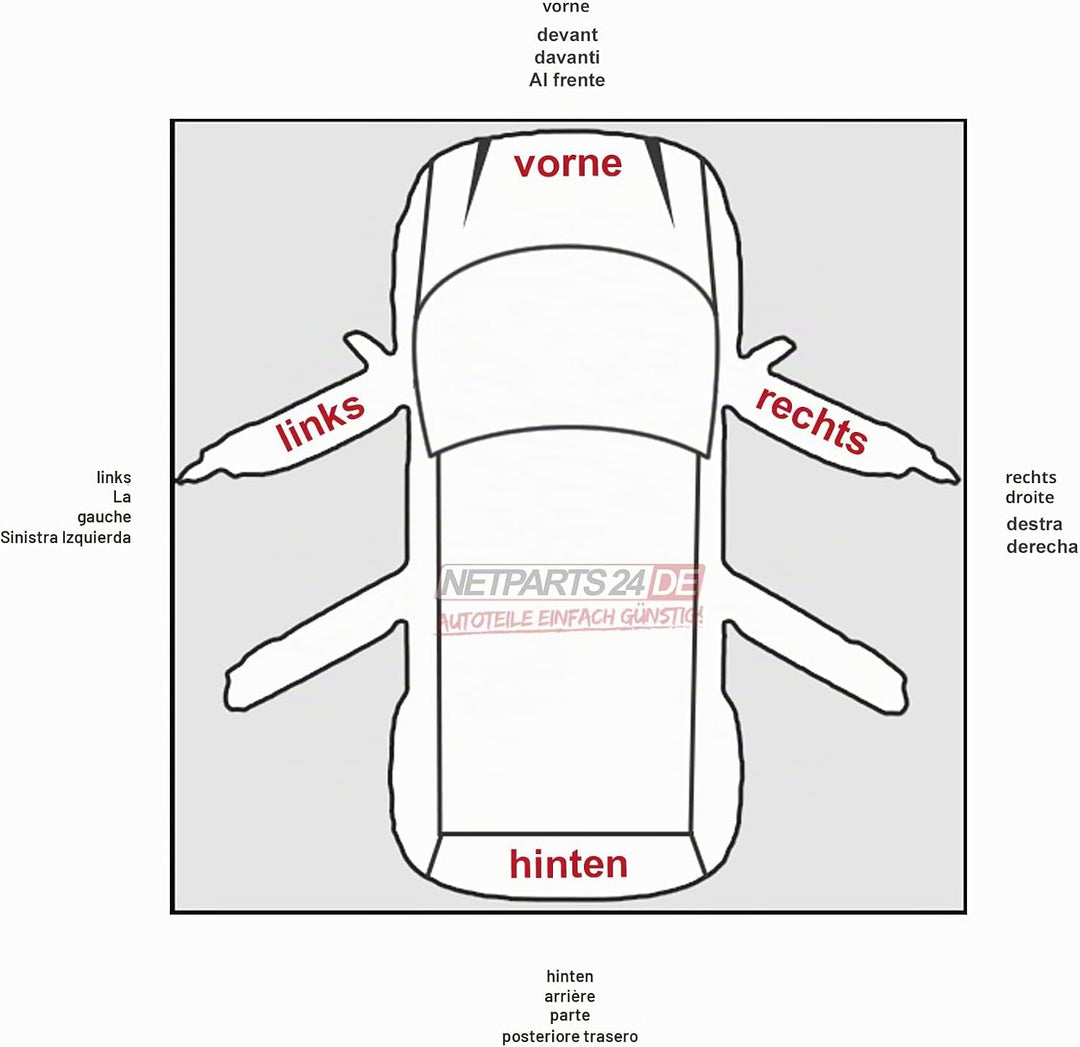Johns, Scheinwerfer passend für VW Transporter T5 04/03-10/09 rechts + Leuchtmittel