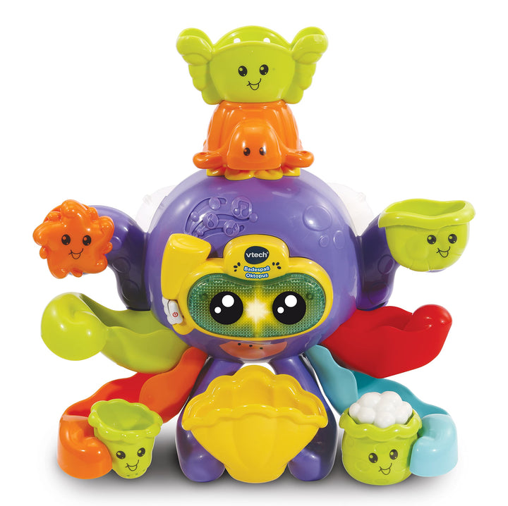 VTech Baby Badespass Oktopus – Interaktives Badespielzeug, das spricht und singt – Für Kinder von 1-