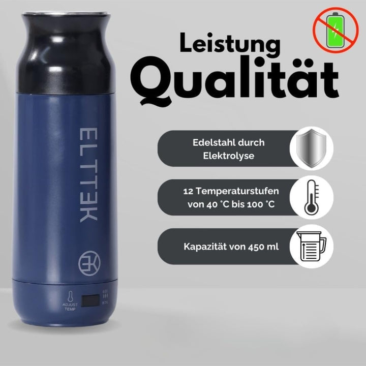 ELTTEK 450ml, Reise Wasserkocher Klein, 12 Temperaturoptionen, Mini-Wasserkocher für Reisen, kleiner