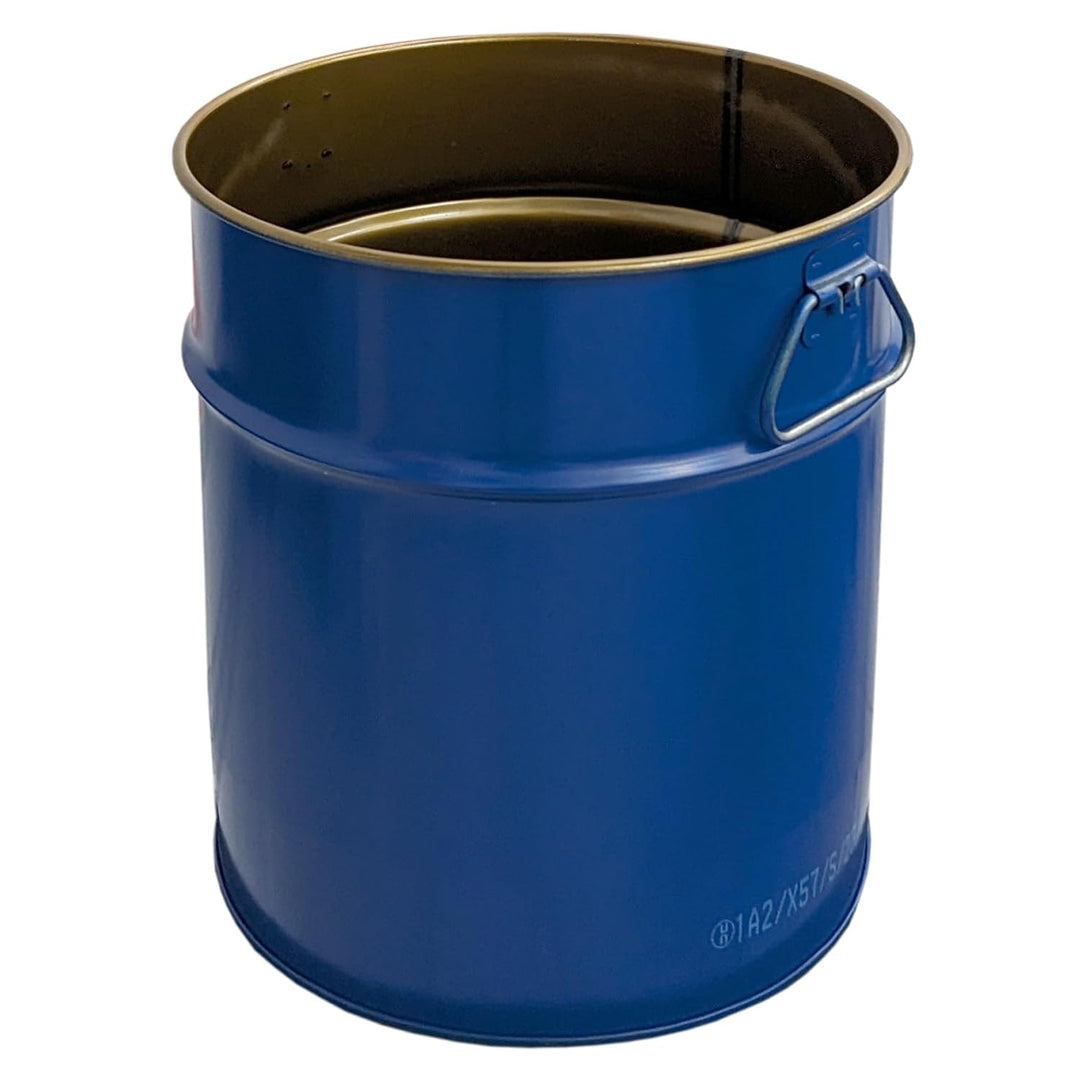 Hemeyer Stahlfass 30 Liter Hobbock Deckelfass Metall Blechfass Mülleimer Behälter Kübel mit 2 Seitli