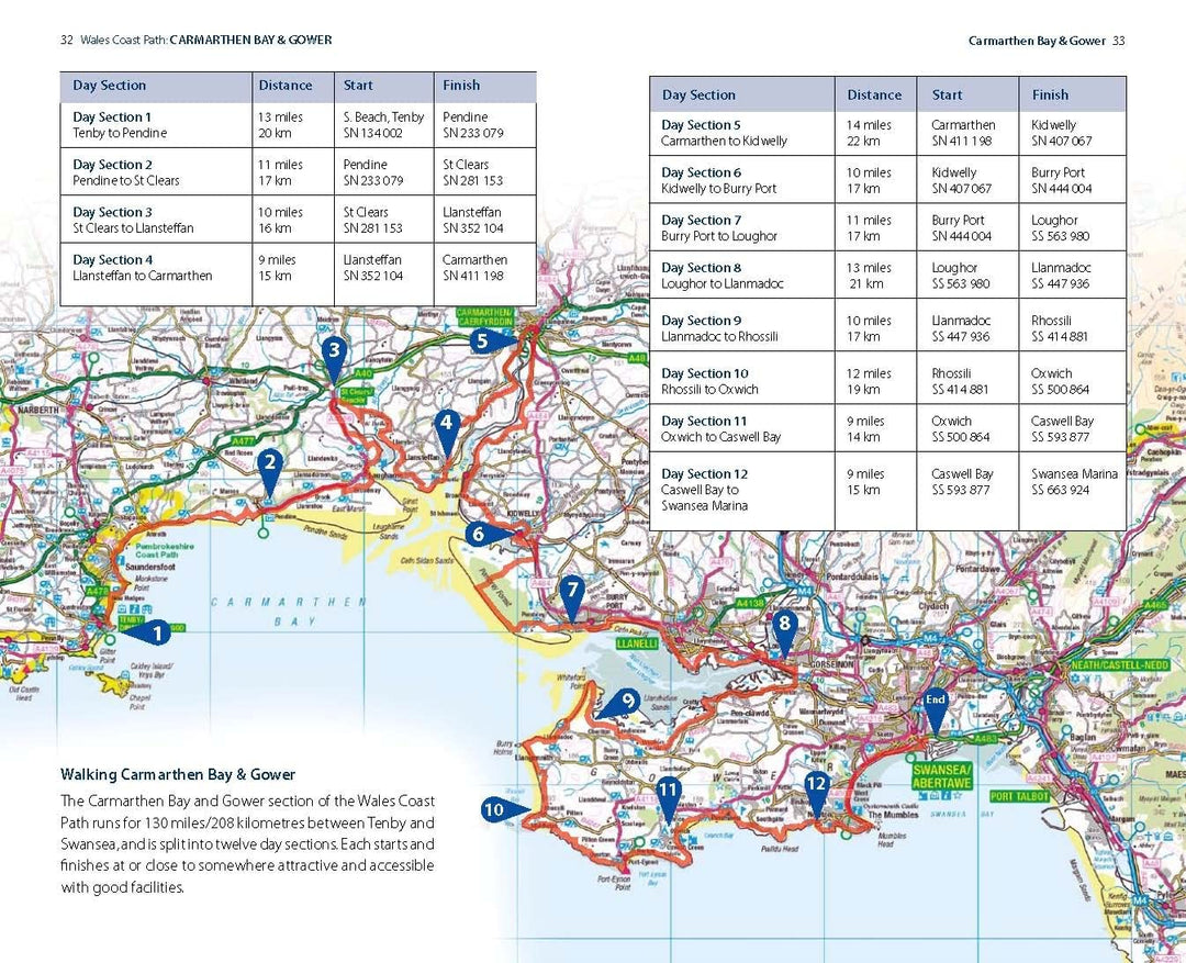 Carmarthen Bay & Gower: Tenby to Swansea (Official Guide - Wales Coast Path), Taschenbuch