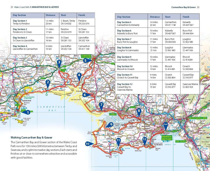 Carmarthen Bay & Gower: Tenby to Swansea (Official Guide - Wales Coast Path), Taschenbuch