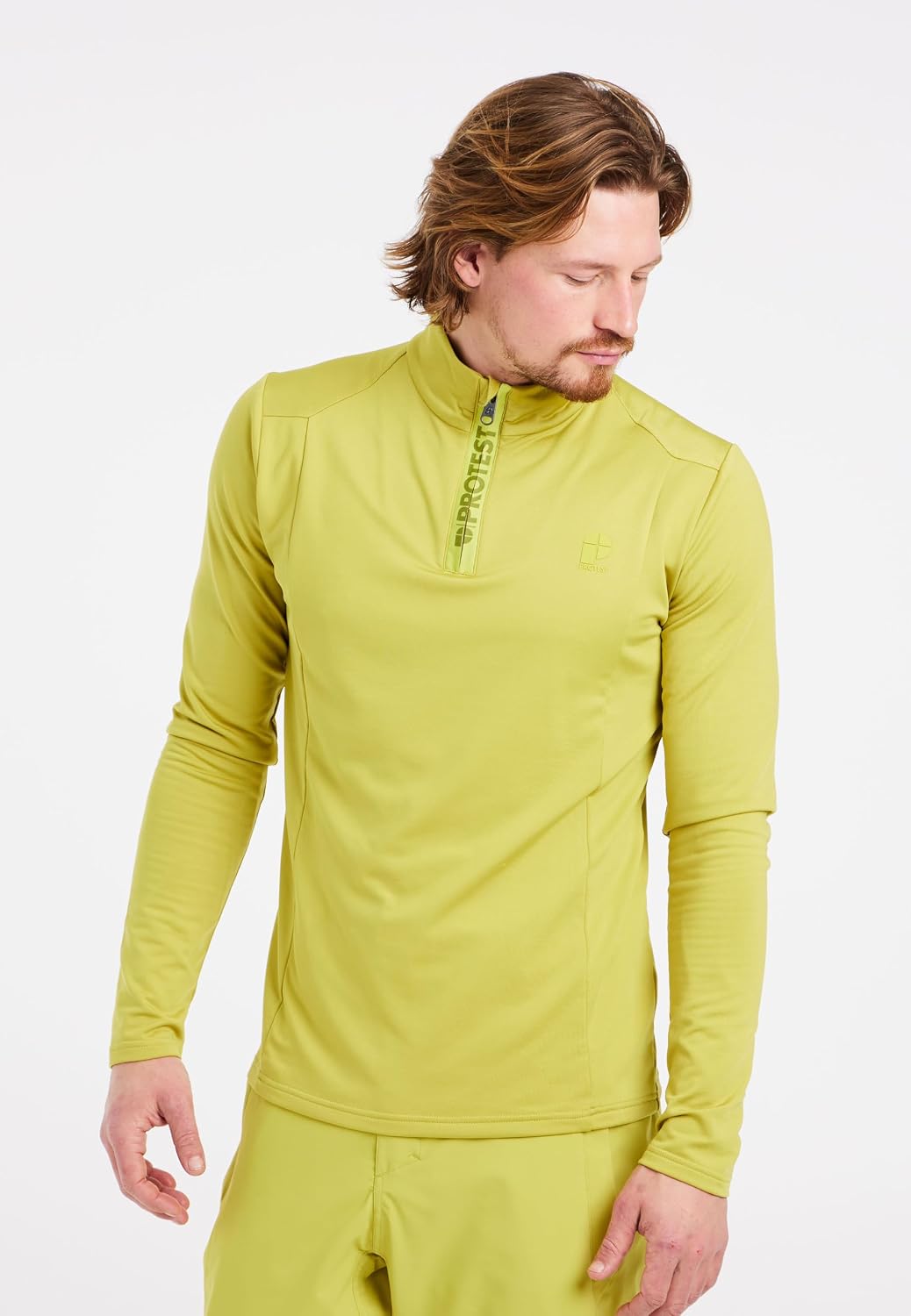 Protest Herren 1/4-reissverschluss WILL S Splitpea Green, S Splitpea Green