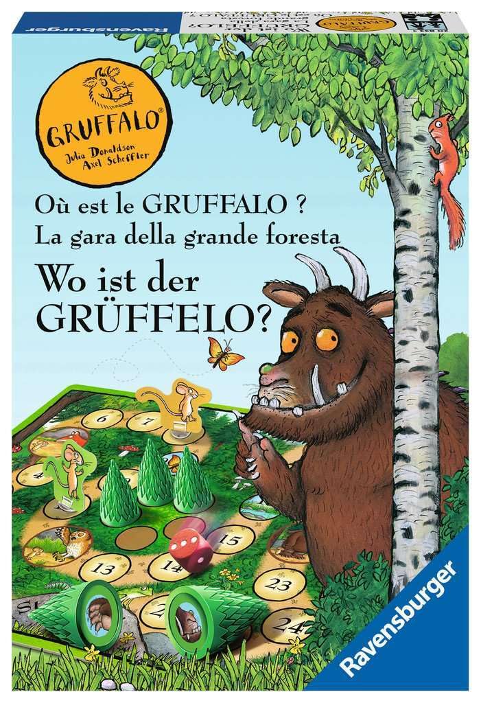 Ravensburger Kinderspiele - 20833 - Wo ist der Grüffelo? - Brettspiel für 2-4 Grüffelo-Fans ab 4 Jah