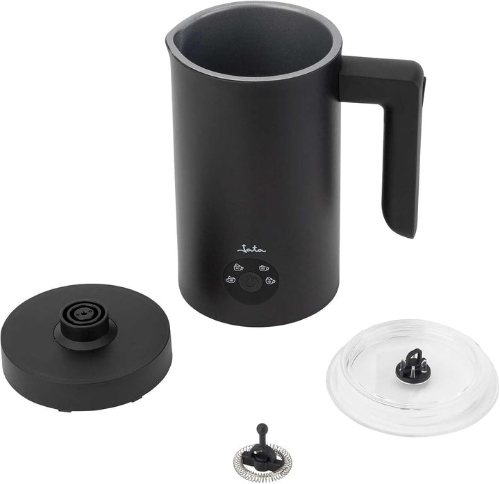 JATA JECL5501 Elektrischer Milchaufschäumer 5-in-1 mit Heizung, Warm- und Kaltschaum, 150 ml Aufschä