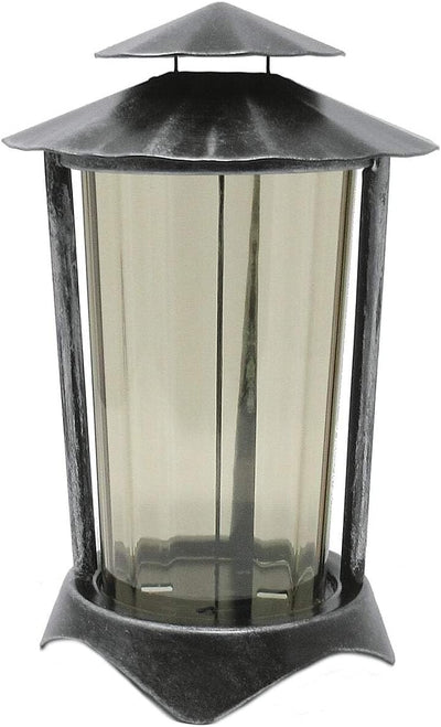 Grablaterne, Grablampe, Grablicht, aus Stahl mit Erdanker 2499 (Aluminium pat.), Aluminium Pat.
