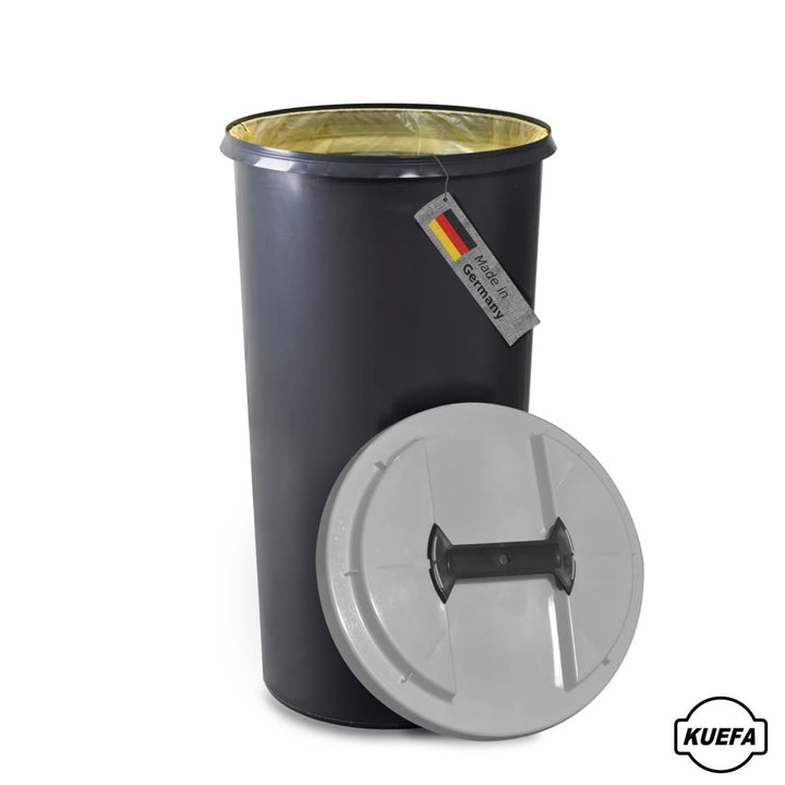 KUEFA BSC 60L Mülleimer, Müllsackständer, Gelber Sack Ständer inkl. Klemm-Ring für Müllbeutel, extra