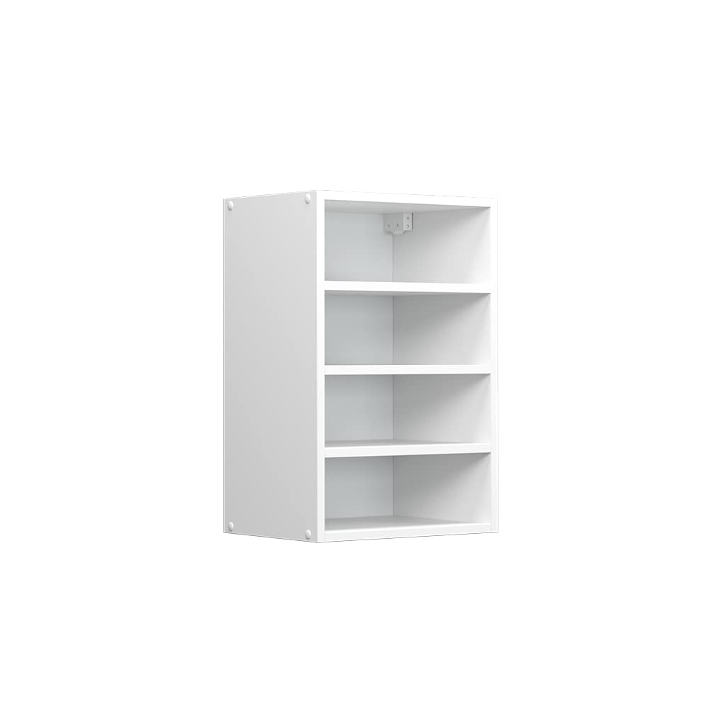 Vicco Hängeschrank R-Line, Weiss/Weiss, 40 cm Weiss Regalhängeschrank 40cm, Weiss Regalhängeschrank