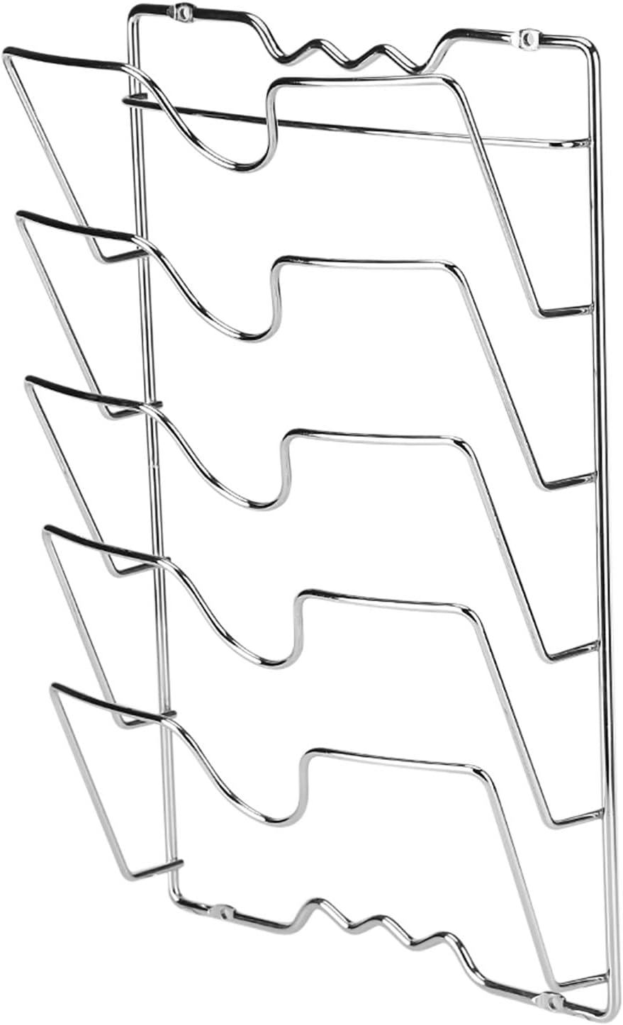 Topfdeckelhalter wand, praktische Küchenutensilien für Topf, Wand oder Tür montiert Chromoberfläche