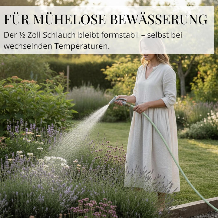 Livlig53 Gartenschlauch 1/2 Zoll, 20m: Wasserschlauch Made in Germany, Recycling-Material, formstabi