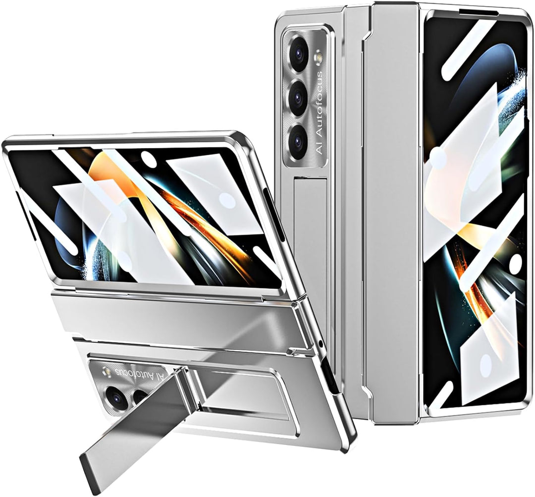 Miimall Kompatibel mit Samsung Galaxy Z Fold 5 Hülle mit Displayschutz+Kameraschutz, [Hinged Cover]