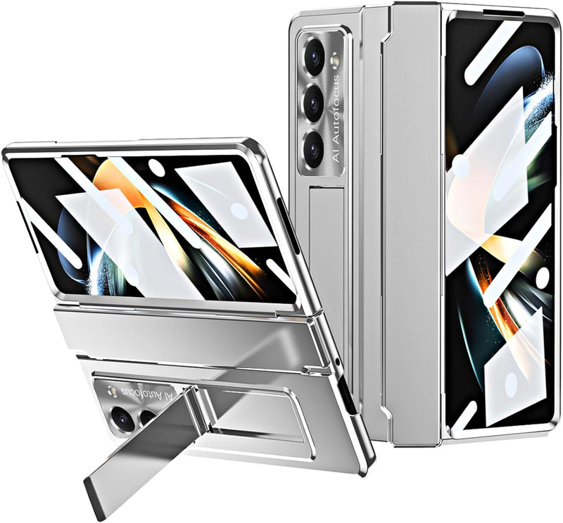 Miimall Kompatibel mit Samsung Galaxy Z Fold 5 Hülle mit Displayschutz+Kameraschutz, [Hinged Cover]