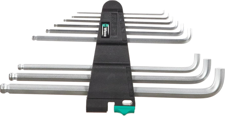 Wera 950 PKLS/9 SM SB Winkelschlüsselsatz, metrisch, gestellverchromt, 9-teilig, 05073594001