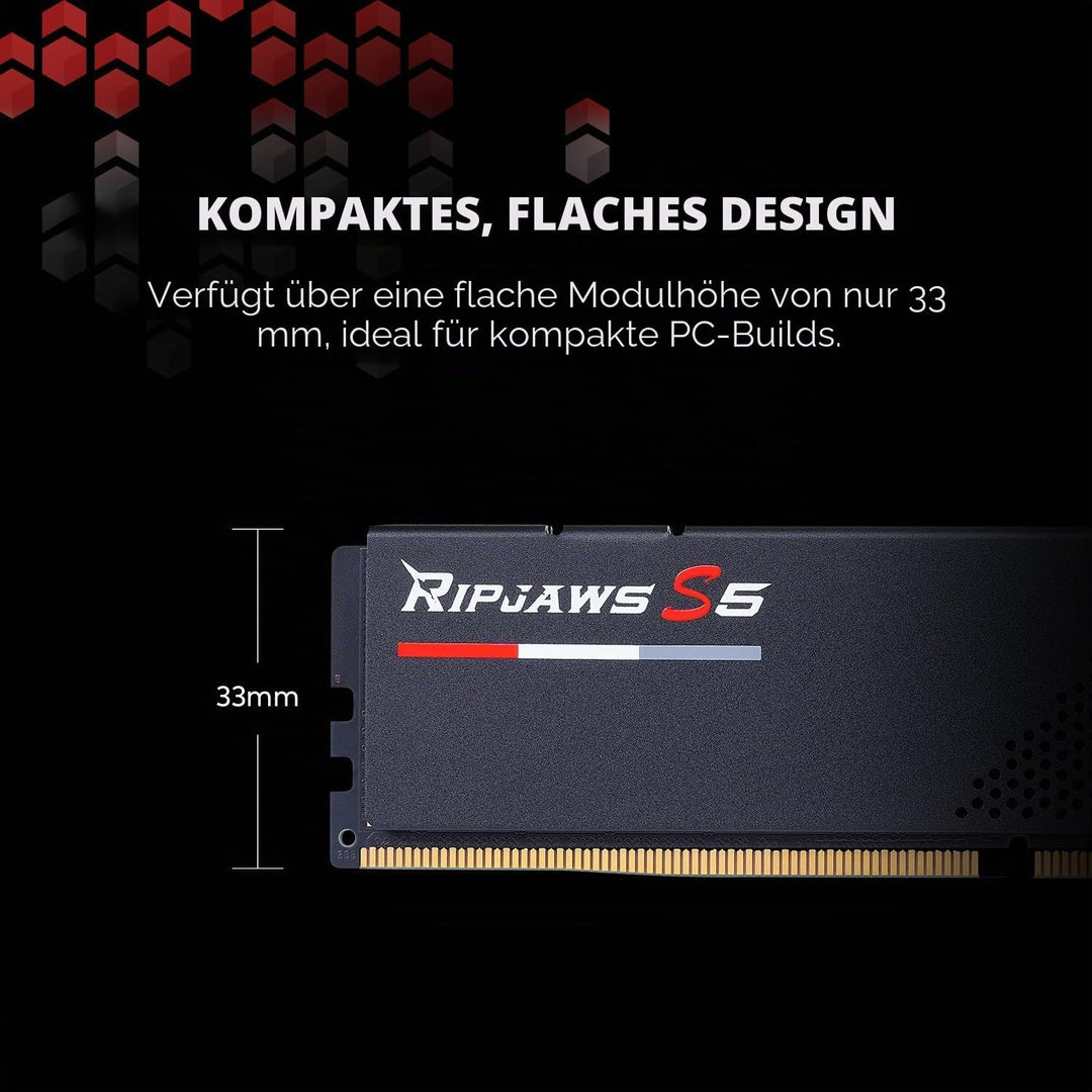G.Skill RipJaws S5 Series (Intel XMP) 32GB (2 x 16GB) 288-pin SDRAM DDR5 6000 CL36-36-36-96 1,35V Du