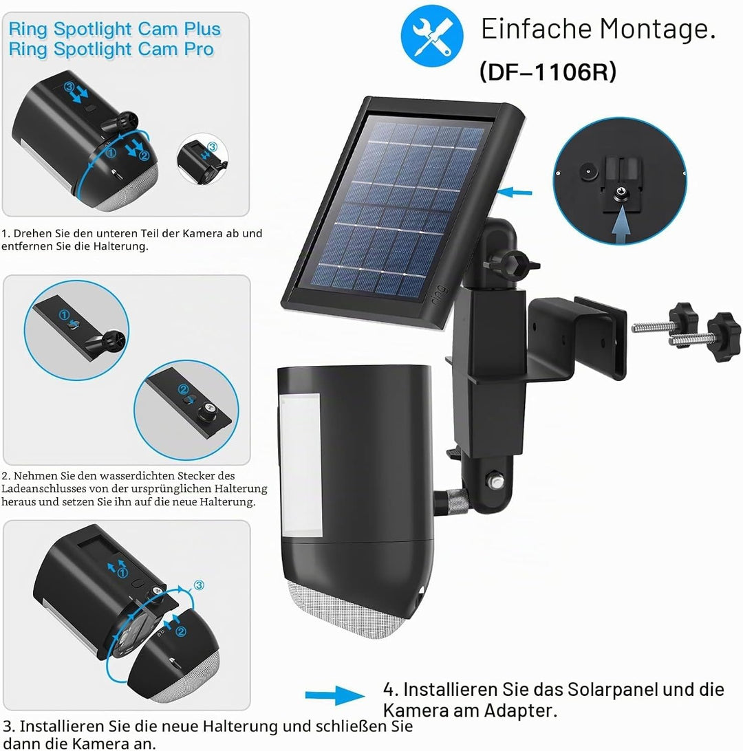 HOLACA 2-in-1 Universal-Dachrinnenhalterung Kamera Halterung Kompatibel mit Spotlight Kamera Plus/Pr