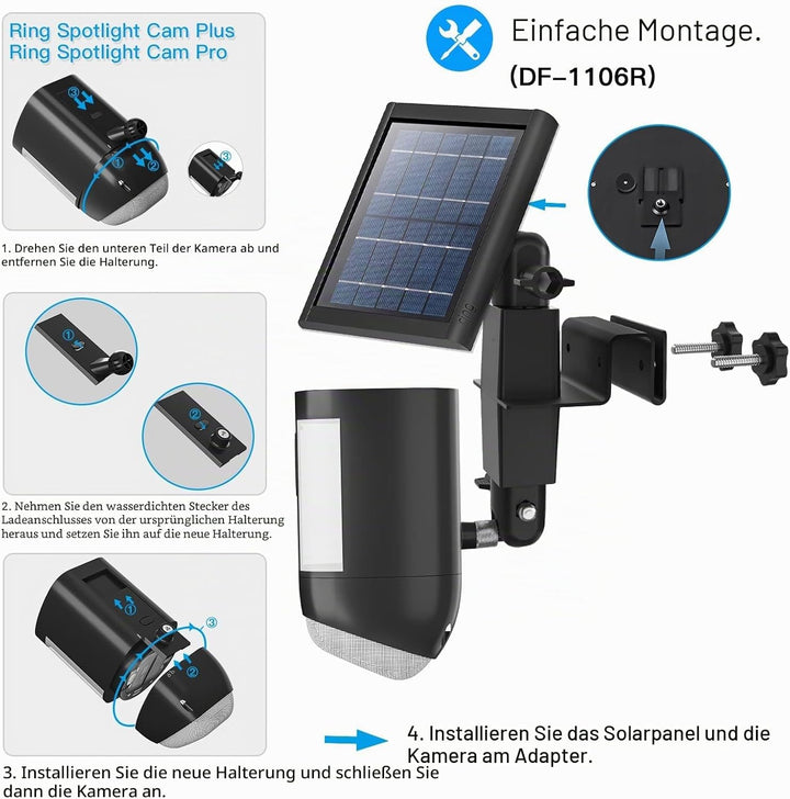 HOLACA 2-in-1 Universal-Dachrinnenhalterung Kamera Halterung Kompatibel mit Spotlight Kamera Plus/Pr