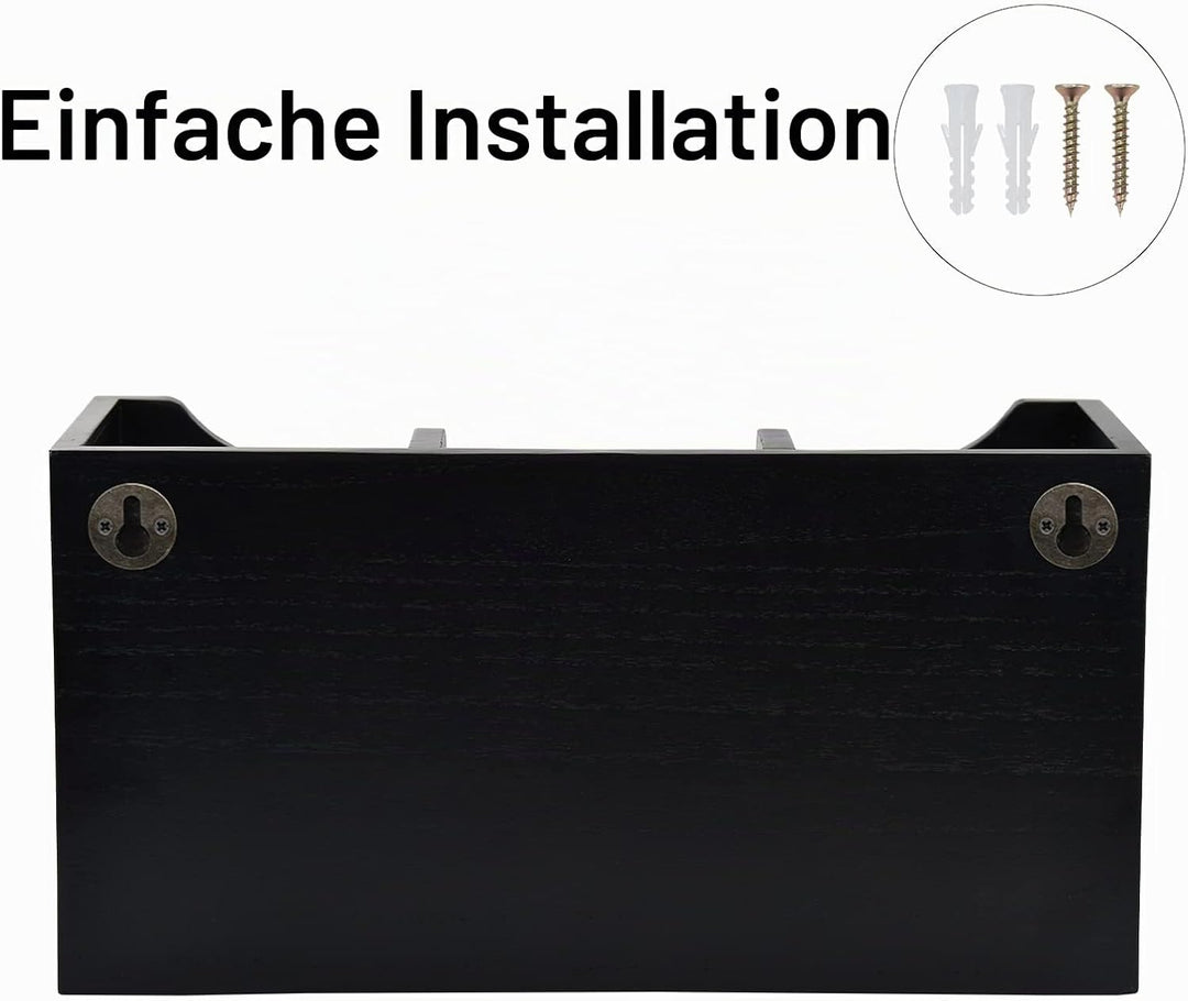 Karisky Kitchen Utensilhalter mit Entwässerungboden, grosse 3 Fächer fester echtes Holz Utensil Orga