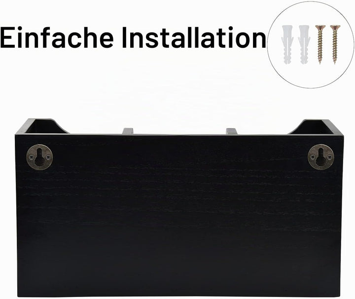 Karisky Kitchen Utensilhalter mit Entwässerungboden, grosse 3 Fächer fester echtes Holz Utensil Orga