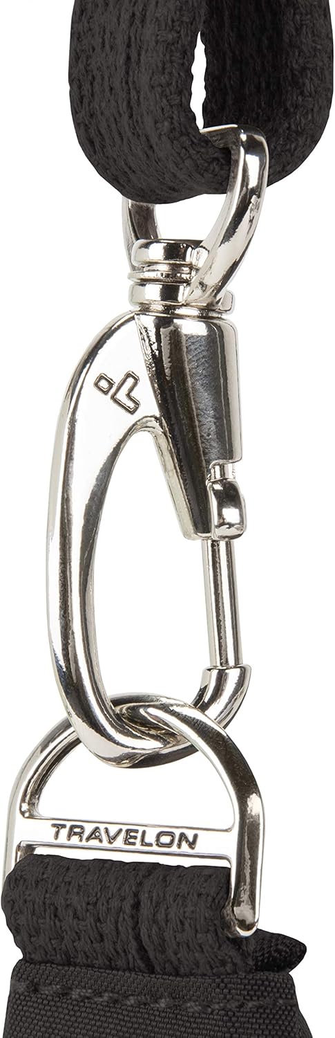 Travelon Unisex Essentials Anti-Diebstahl aufgesetzte Tasche Crossbody-Tasche Patch Crossbody Schwar