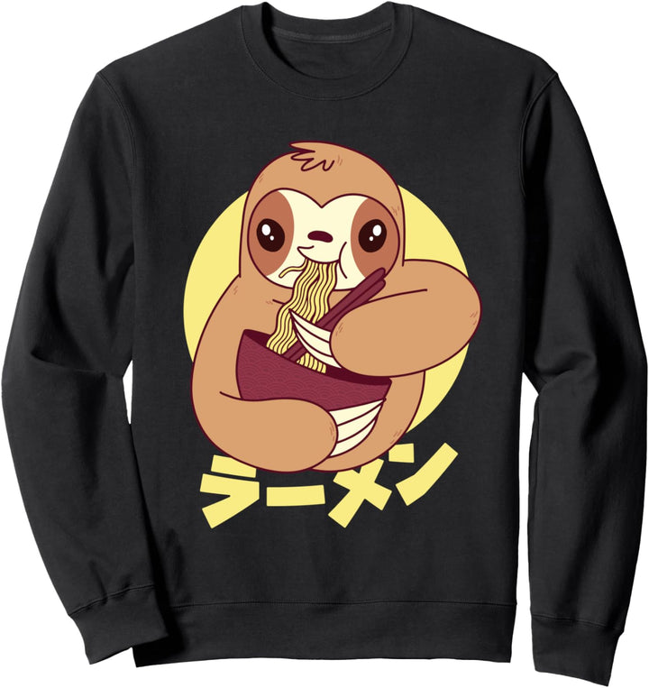 Sloth Ramen Noodles Japanese Anime Kawaii Cute Funny Gift Sweatshirt