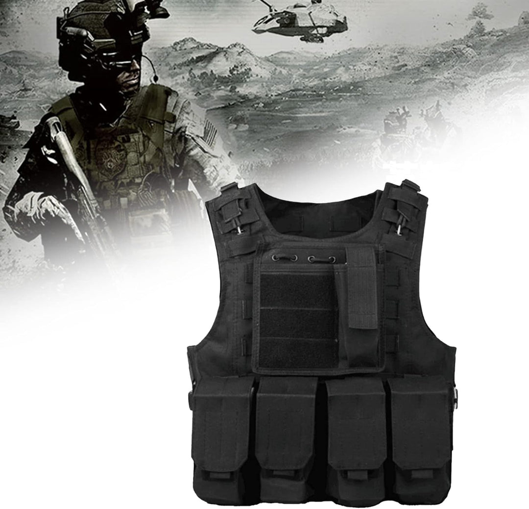 HEEPDD Militärweste, Outdoor-Arbeitsausrüstung, Leichter Klettverschluss, Verstellbarer Stahldraht f