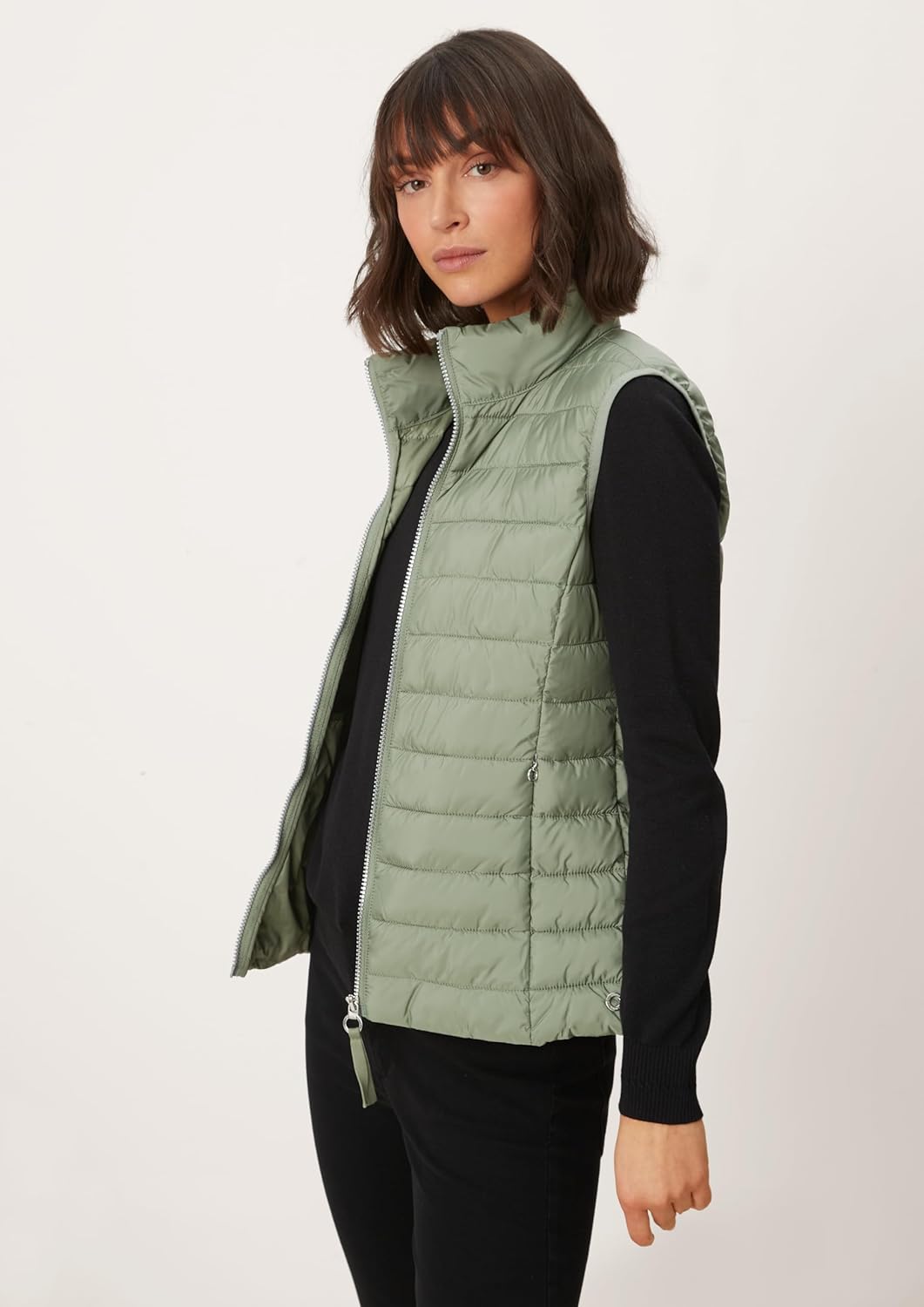 s.Oliver Herren Steppweste – Slim Fit, leicht gefüttert, Stehkragen – Funktional für Outdoor, Überga