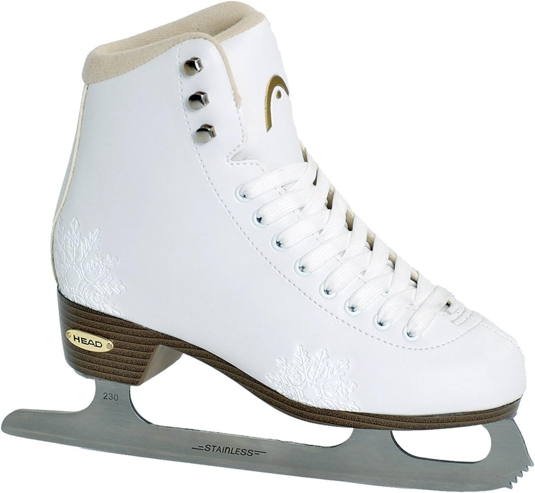 HEAD Eiskunstlauf Schlittschuhe Amber I Damen Schlittschuhe mit Edelstahlkufe I Schneeflocken-Design
