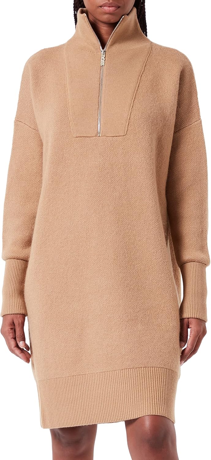 BOSS Damen Finina Dress, Medium Beige