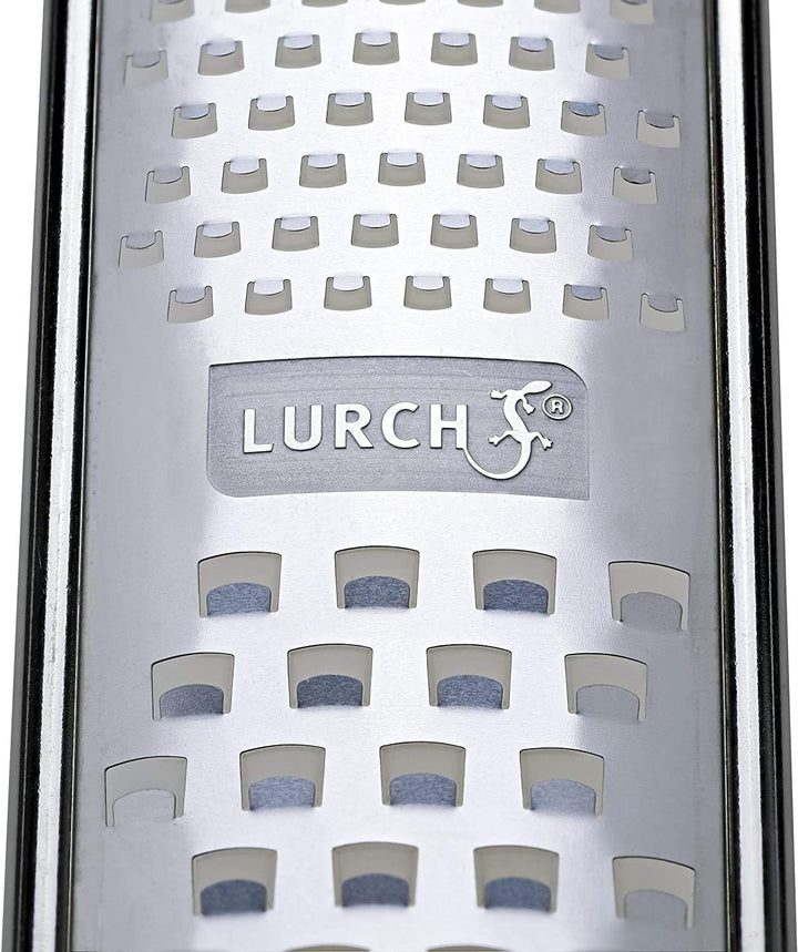 LURCH 220260 Duo-Reibe fein + mittel, 2 Reiben, extra schmal (2,5 x 32 cm) aus Edelstahl,Silber Duo-